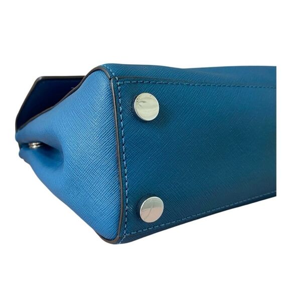 Michael Kors Denim Blue Ava Top Handle Satchel NWOT - Picture 10 of 14